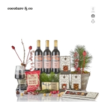 Cocoture & Co Jul på slottet gavekasse med rødvin og slik